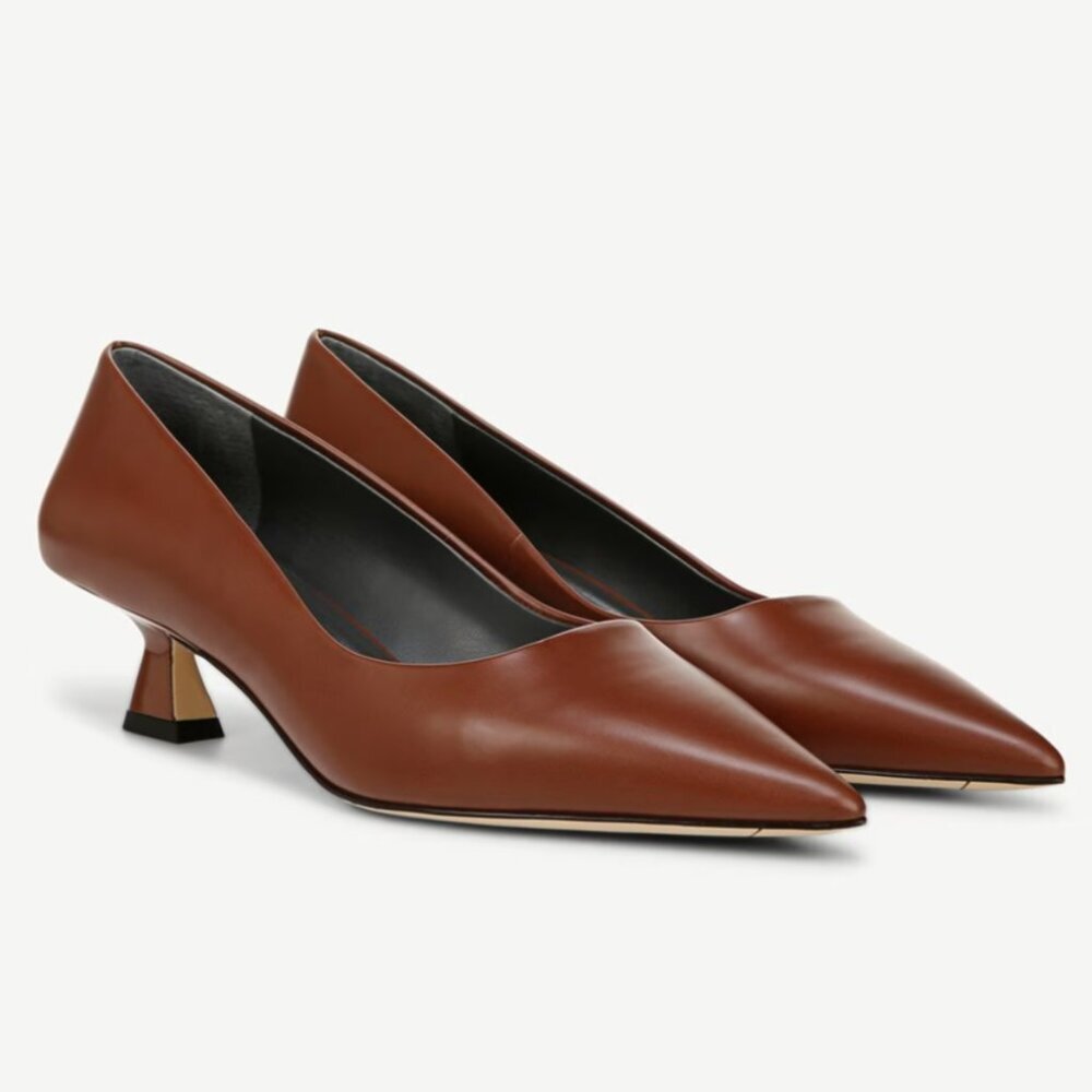 Franco Sarto Diva Leather Kitten Heel Pumps